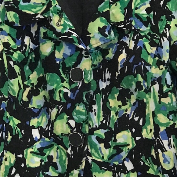 TRENZ green floral lined jacket/blazer - Picture 2 of 7